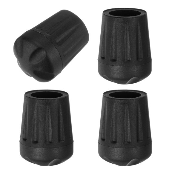 Uxcell 4-Pack Camping Chair Foot, 15mm Folding Camp Chair Replacement Feet for Fishing/Hiking Outdoor/Camping [Black]