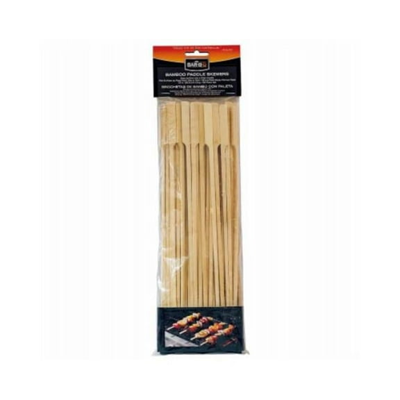 Mr. Bar-B-Q 50 Piece Bamboo Paddle Skewers Easy Grip Wide Handle Surface 40300Y