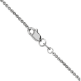 thumbnail image 3 of 14K Solid White Gold 1.6mm Round Cable Rolo Link Chain Belcher Necklace, 3 of 4