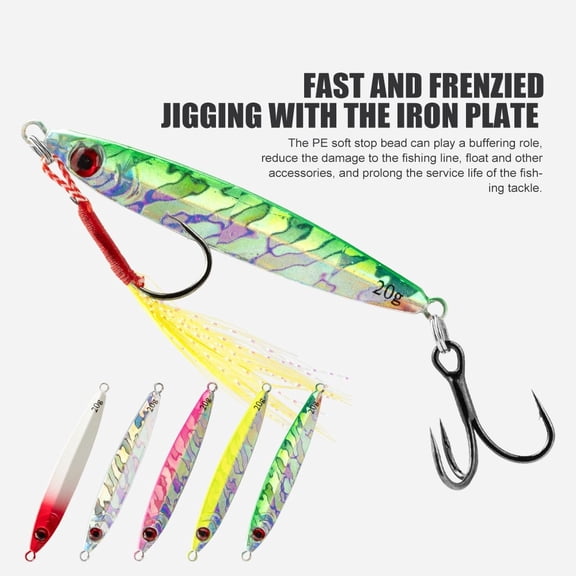 5pcs Metal Jigs Offshore Micro Butterfly Fishing Lure Tuna Snapper Lures 7g -80g
