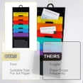thumbnail image 3 of SKYDUE Hanging Wall File Folders，Cascading Rainbow Color Wall Organizer with 6 Removable Folder Pockets for Planning , Black, 3 of 6