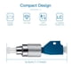 thumbnail image 2 of Adaptador De Fibra De Localizador Visual De Fallas De 2 Piezas Conector De Fibra Óptica Modo Único 9/125Um Fc Macho A Lc Hembra Adaptador Convertidor De Fibra Óptica Híbrido Compatible Con Medidor De, 2 of 5