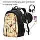 thumbnail image 2 of Balery Wine Mochila con carga USB para hombre y mujer - Mochila impermeable y antirrobo para laptop con puerto USB para viajes, trabajo, 2 of 7