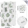 thumbnail image 3 of Coolnut 2 Pack Pure Cotton Towel Set, Soft Highly Absorbent Machine Washable Cactus Doodle Bath Towels for Pool,Sports, Yoga, Travel（489） Wash cloth, 3 of 7