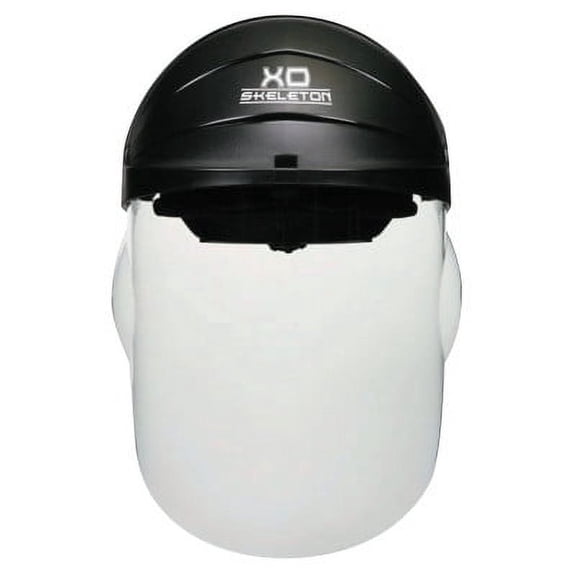 XO Skeleton Headgear with Molded Faceshield, Clear, 12-1/2 in L, 9 in H, Polycarbonate, Hardcoat
