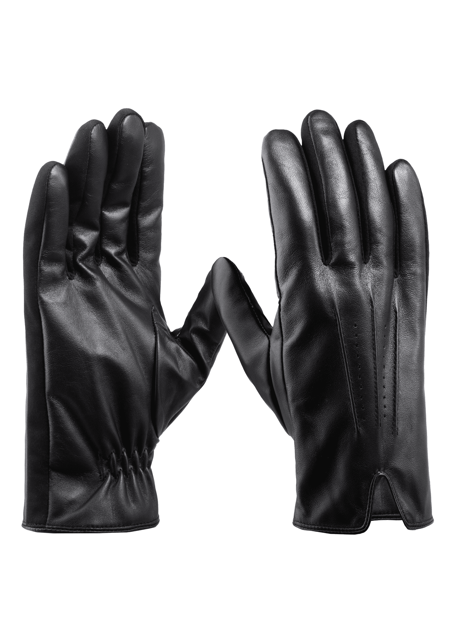 Men's Isotoner Genuine Leather Glove, Black, Size: XL