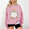 thumbnail image 2 of Kilaqueen Halloween Spooky Season Sweatshirt Women Cute Ghost Graphic Sweatshirts Casual Long Sleeve Crewneck Pullover Tops, 2 of 5