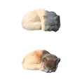 thumbnail image 1 of 2 figuras de peluche de gato realistas hechas a mano amarillo y blanco, 1 of 8