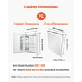 thumbnail image 2 of VEVOR Lighted Medicine Cabinet with Mirror, 24 x 32 in Recessed or Wall Mount, 3 Color Dimmable LED Bathroom Medicine Cabinet with Magnifying Mirror, Adjustable Shelve Storage, Memory Defog Function, 2 of 9