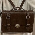 thumbnail image 4 of Fgnfyis School Backpack Student Autumn Winter Buckle Mailman College Style Commuting Briefcase Crossbody Kids Backpack Brown, 4 of 6