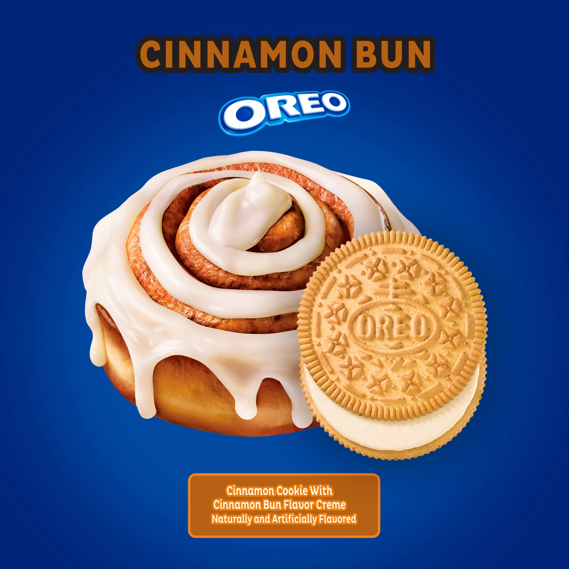 OREO Cinnamon Bun Sandwich Cookies, Limited Edition, 10.68 oz