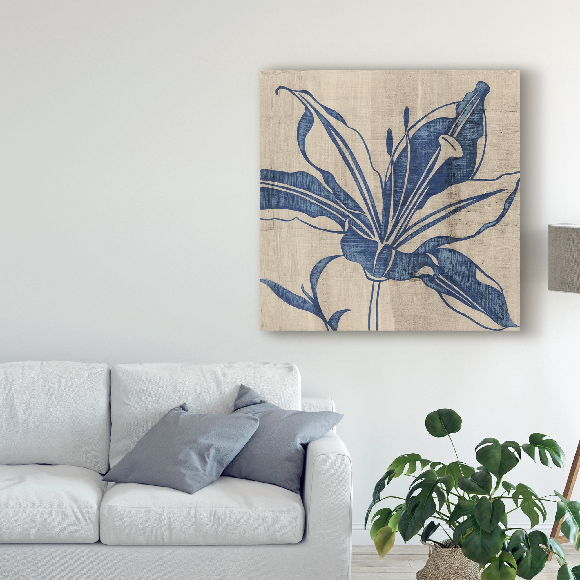 Trademark Fine Art 'Indigo Lily' Canvas Art by Chariklia Zarris