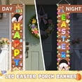 thumbnail image 3 of Lighted Happy Easter Porch Banner Set, LED Hanging Door Signs with Bunny Ears, Eggs, and Spring Flowers, Indoor Outdoor Decorations, 3 of 4
