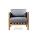 thumbnail image 2 of Armen Living Chaise Longue Patio en Tissu Moderne Gris/brun, 2 of 7