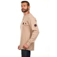 thumbnail image 5 of Bass Creek Outfitters Men's Flame Resistant Long Sleeve Henley Knit Top, Sizes M-2XL, 5 of 13