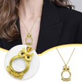 thumbnail image 2 of Pendant Necklace â Daily Glamour Look Magnifying Glass Reading Magnifying Glass Long Pendant Necklace Owl Magnifying Glass Portable Sweater Necklace Magnifying Glass For Close Work, 2 of 8