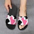 thumbnail image 6 of GZHJMY Stylish Slides for Women Men, Cow Print Black Pink Colors Soft Flexible Slip-on Sandals Slippers, 6 of 7