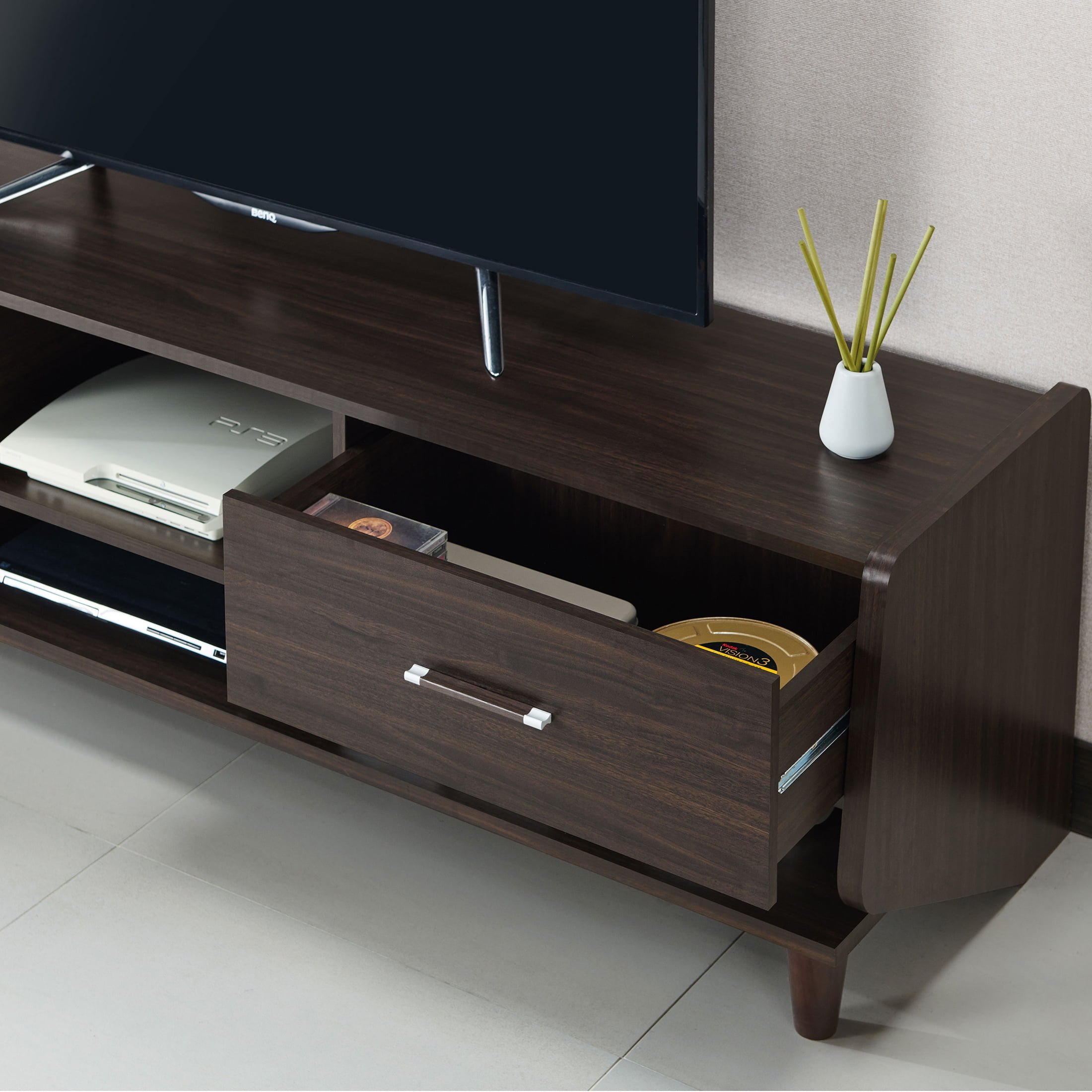 Furniture of America Estelle TV Stand for TVs up to 78", Wenge