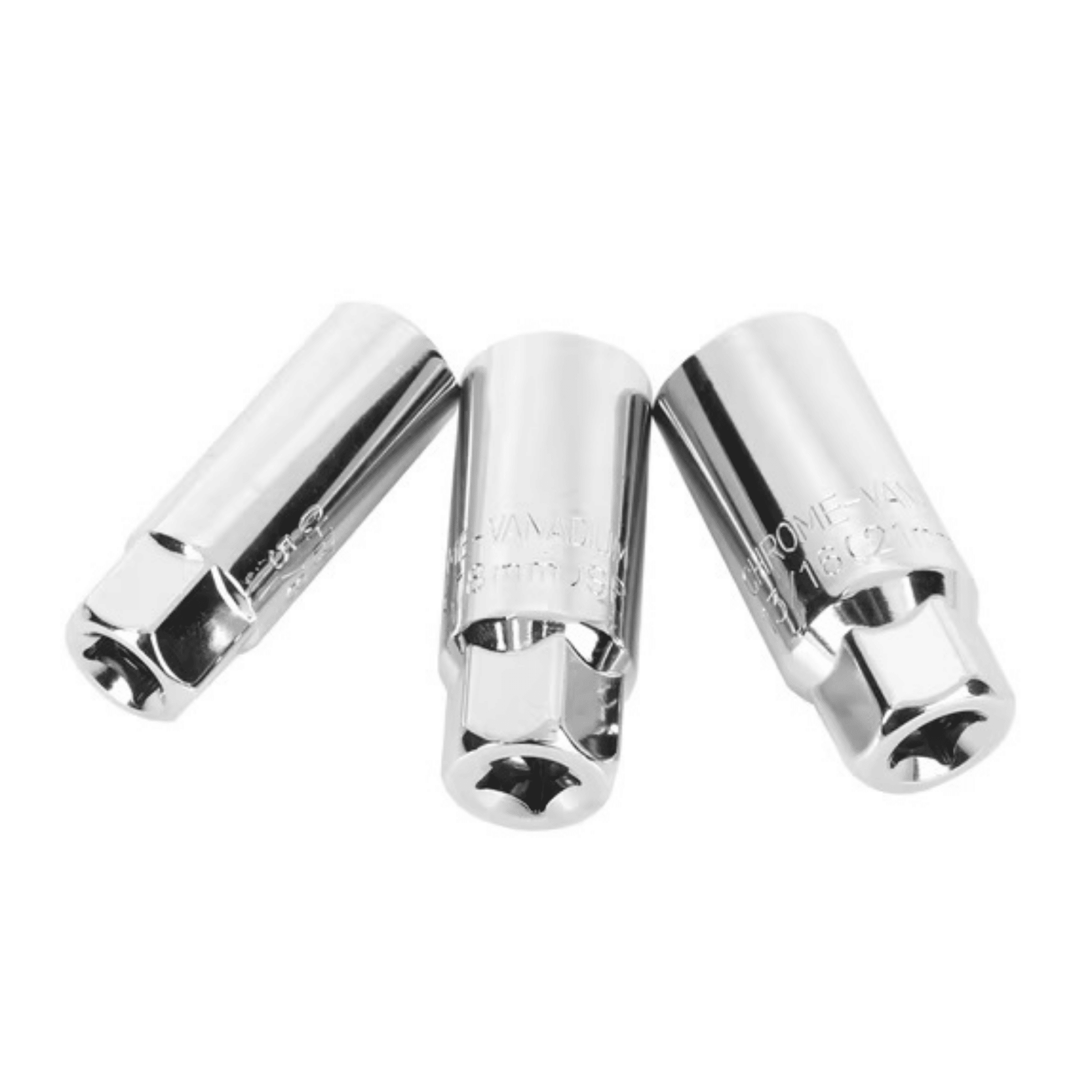 Hyper Tough 3-Piece 3/8-in Drive Spark Plug Socket Set, Includes