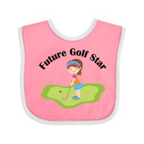Inktastic Future Golf Star Girls Golfing Girls Baby Bib