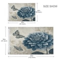 thumbnail image 4 of 36x60 inch Garden Hanging Flag Square Double Sided Flag Garden Garage nd Patio Decorative Flag Blue Flower with Butterflies, 4 of 6