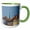 Green/White, variant on 3drose, Denmark, Helsingoer, Historic Architecture - Eu07 Cmi0104 - Cindy Miller Hopkins, 11oz Two-tone Black Mug