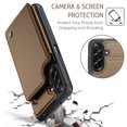 thumbnail image 6 of CaseMe Leather for Samsung Galaxy A17 Case with Card Holder, Wallet Case for Women Men with RFID Blocking, Durable Leather Kickstand Magnetic Clasp Shockproof Phone Case for Samsung Galaxy A17,Brown, 6 of 10
