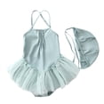 thumbnail image 7 of Gubotare Toddler Swimsuit Girls One Piece Toddler Swimsuit Girl Color Block Stripe One-Piece Swimwear Baby Girl Bathing Suits 4T 5T (Green,4-5 Years), 7 of 7