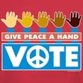 thumbnail image 3 of CafePress - Vote Peace Dark T Shirt - Men's Classic Graphic Cotton T-Shirt, 3 of 4