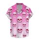 thumbnail image 3 of Camisas vintage con estampado floral de calaveras para hombre, divertidas camisetas de manga corta con estampado de calaveras en 3D, camisas hawaianas con solapa estampada para hombre, 3 of 5