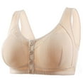 thumbnail image 2 of Utoimkio Front Closure Wireless Bras for Women Plus Size Comfort Breathable Full Coverage Bras for Women No Underwire Everyday Bras, 2 of 3