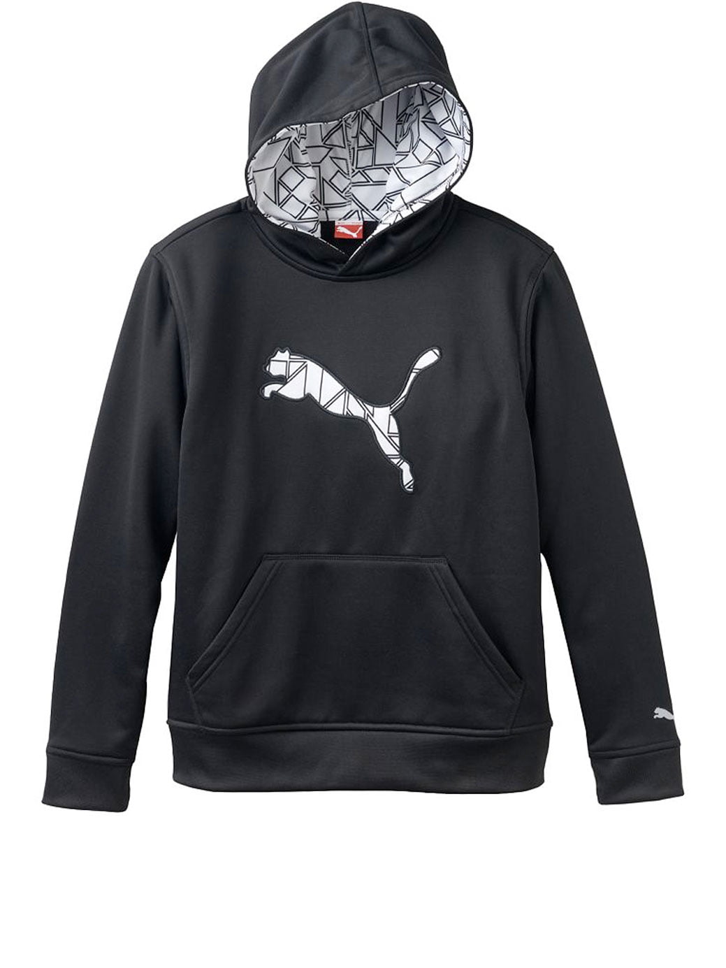 PUMA Boys Hoodie Athletic Sweatshirt With Hood Fleece Breathable Black ...