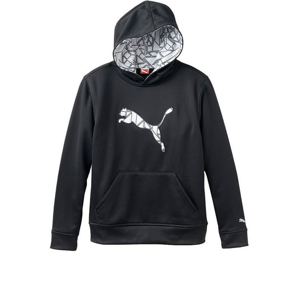 Boys Hoodie Athletic Sweatshirt With Hood Fleece Breathable Black Small - Walmart.com