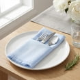 thumbnail image 4 of REGALWOVEN 6 Pack Cloth Napkins, Cotton Reusable with Tassel Table Dinner Napkins for Restaurant, Weddings, Events, and Parties Sky Blue 18x18inch, 4 of 6