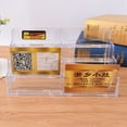 thumbnail image 2 of PENGXIANG NEW 8 Pocket Desktop Business Card Holder Clear Acrylic Countertop Stand Display, 2 of 5