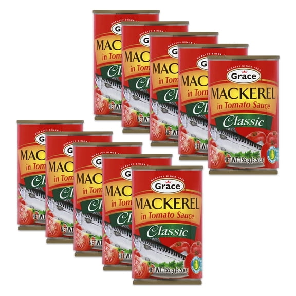 Grace Mackerel AF08 in Tomato Sauce (Classic) 10 Pack x 5.5oz