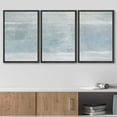 thumbnail image 3 of wall26 Framed Canvas Print Wall Art Set Minimal Pastel Blue Paint Stroke Landscape Abstract Shapes Illustration Modern Art Decorative Multicolor for Living Room, Bedroom, Office - 24"x36"x3, 3 of 5