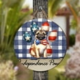 thumbnail image 4 of Patriotic Pug 4th of July Independence Paws Round Wood Sign Dog Lover Gifts Hanging Wall Home Decor - 02010, 4 of 5