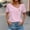 A121 Pink Womens Summer Tops Clearance Under $5, variant on Cagogo Women Short Sleeve Tshirts Summer Tops Under $10 Casual Eyelet Embroidery Button Shirts Asymmetrical Neck Business Work Tshirt Valentines Day Gifts for Her