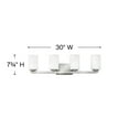 thumbnail image 2 of 4 Light Bathroom Vanity in Transitional Style 30 inches Wide By 7.75 inches High-Polished Nickel Finish Bailey Street Home 81-Bel-2245307, 2 of 6