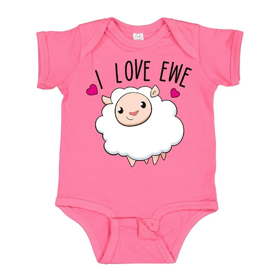 Inktastic I Love Ewe Cute Sheep Boys or Girls Baby Bodysuit