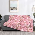 thumbnail image 2 of Naloa Rose Flowers Flannel Blankets - Thick and Warm Blanket for Winter, Soft Fuzzy Plush King Blanket for All Seasons60"x50", 2 of 6