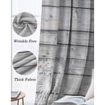thumbnail image 6 of White Dandelion Blackout Curtains 45 Inches Long, Kitchen Black Out Window Treatments, Spring Flowers Plants Vintage Gray Wood Thermal Insulated Lined Drapes for Small Window with Grommet 42"x45", 6 of 8