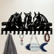 thumbnail image 2 of Llavero de pared con forma de caballo, con 13 ganchos, organizador de llaves de metal., 2 of 9
