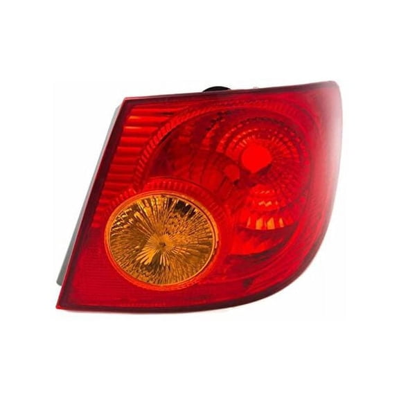 Right Passenger Side Tail Light Assembly - Compatible with 2003 - 2004 Toyota Corolla