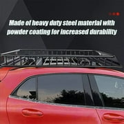 Kojem 64 Universal Roof Rack Basket, Expandable Cargo Carrier, Car Top Luggage Storage Holder, SUV 250Lbs Black