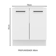 thumbnail image 2 of Mueble de Cocina Madesa Agata 70 x 60 cm 2 Puertas (Sin Tablero) Blanco, 2 of 5