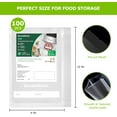thumbnail image 2 of Precut Vacuum Food Sealer Bags 100 Pint 6" x 10", BPA Free, Commercial Grade Textured Bag, Thick Embossed for Storage and Sous Vide Cooking VB3204, 2 of 5