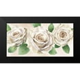thumbnail image 2 of Wilson, Kelsey 18x11 Black Modern Framed Museum Art Print Titled - Ivory Roses landscape II, 2 of 5