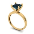 thumbnail image 2 of Clara Pucci 14K Yellow Gold 1.5ct LondonBlueTopaz Solitaire Ring for Women, 2 of 8